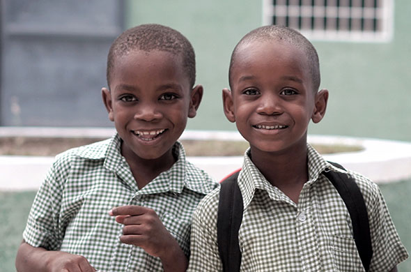 Two smiling boys